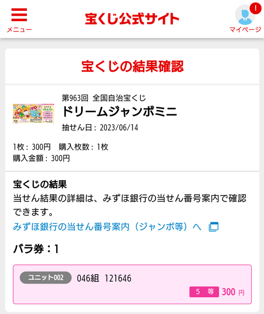 ドリームジャンボミニ